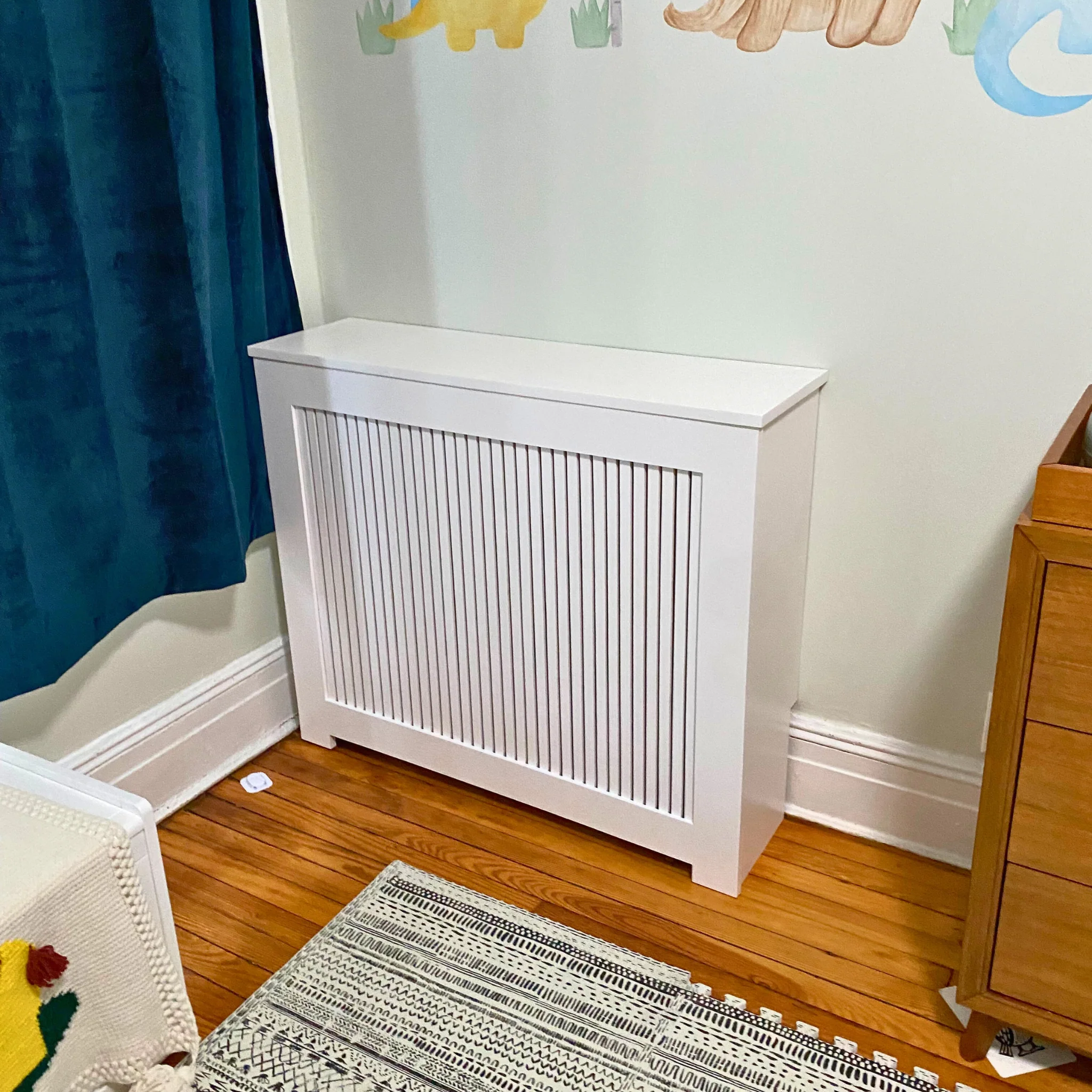 Custom White Radiator Cover NYC - STELLA Modern Heat Cabinet - Image 8