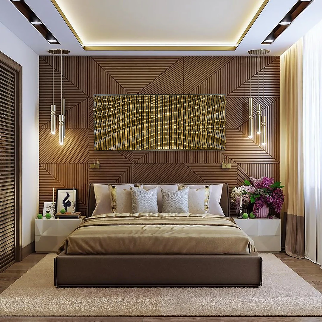 Solid Wood Acoustic Wall Art - Handcrafted BORDEAUX Panels - Image 4